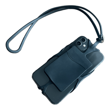 Black silicone phone lanyard