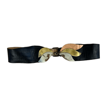 Musta nahka vintage belt