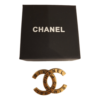 Chanel gold brooch