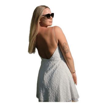 White lace mini dress