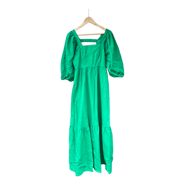 Green long dress