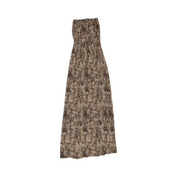 Maxi dress with snake print