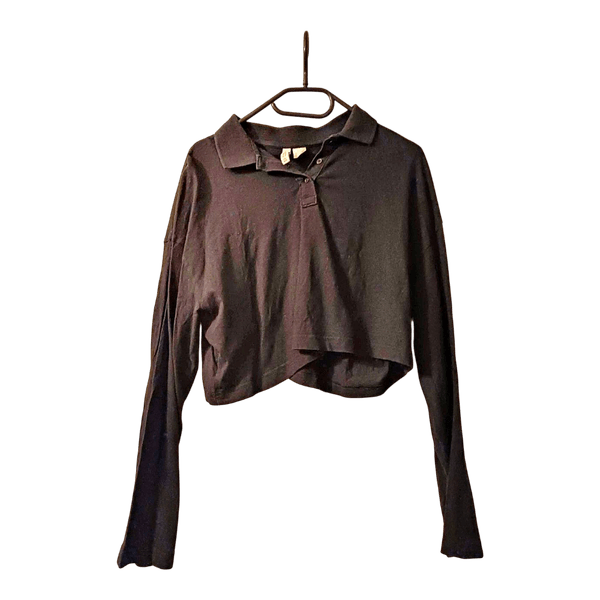 Black long sleeve polo
