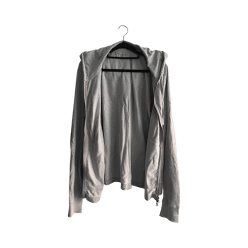 Officine Générale Grey Hoodie – Size S, Riri Zipper & Minimalist French Style