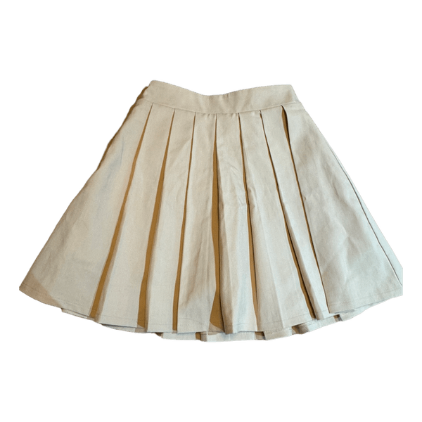 Beige pleated skort