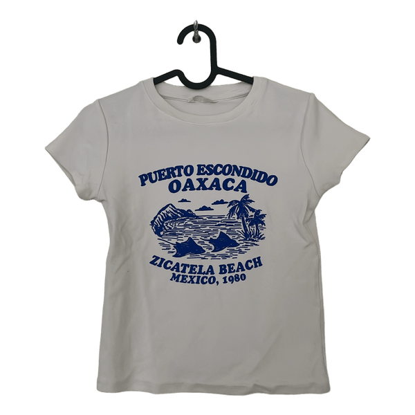 Hvid t-shirt med print