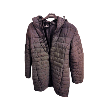 Tummanharmaa toppatakki