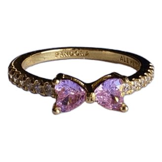 Pandora pink bow ring