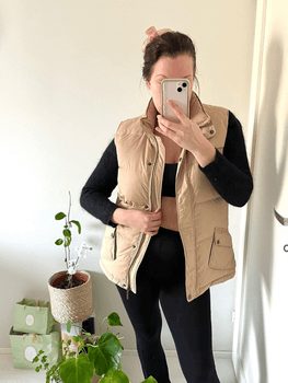 Beige untuva toppaliivi