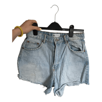 Light blue denim shorts Zara