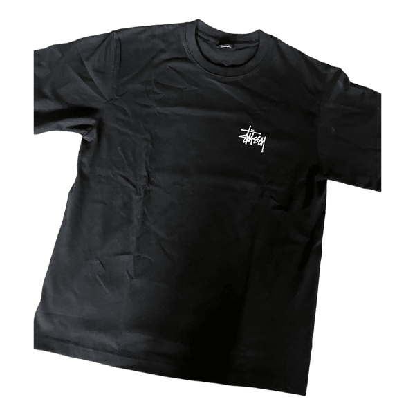 Black Stüssy dice t-shirt