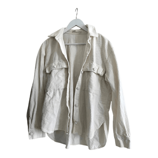 Valkoinen Pull&Bear flanellitakki (S)