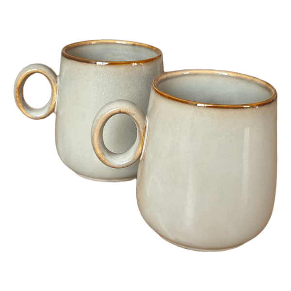 Beige keramik krus sæt