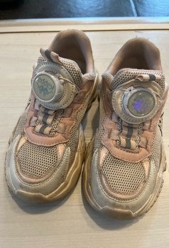 Beige pink sneakers