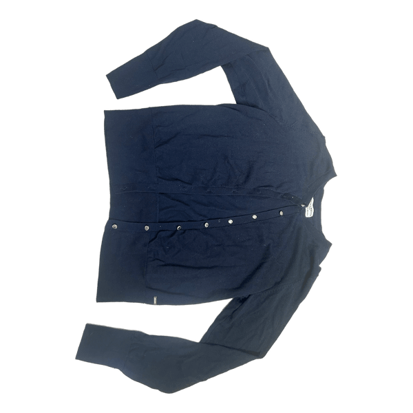 Mørkeblå cardigan med knapper