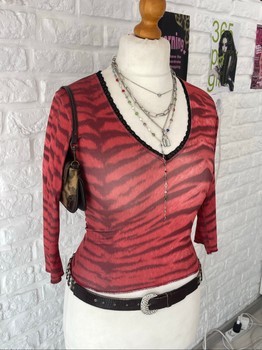 Vintage animal print top