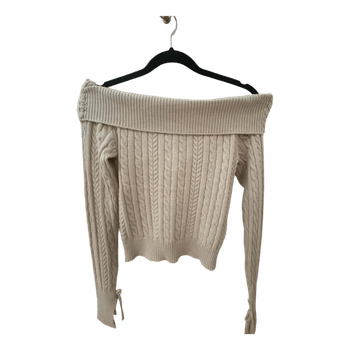 Beige palmikkojoustinneule