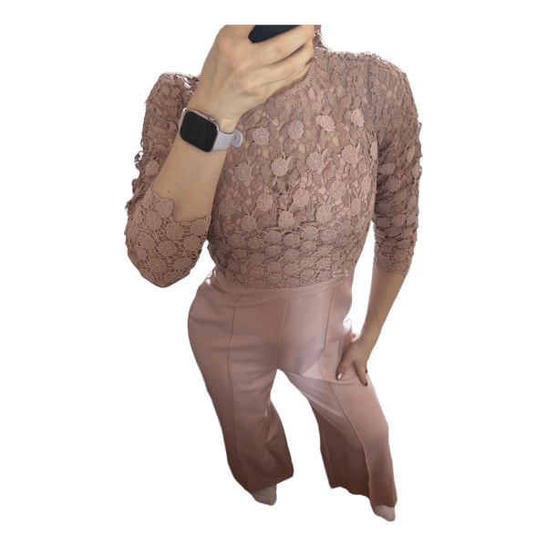 Pink lace jumpsuit