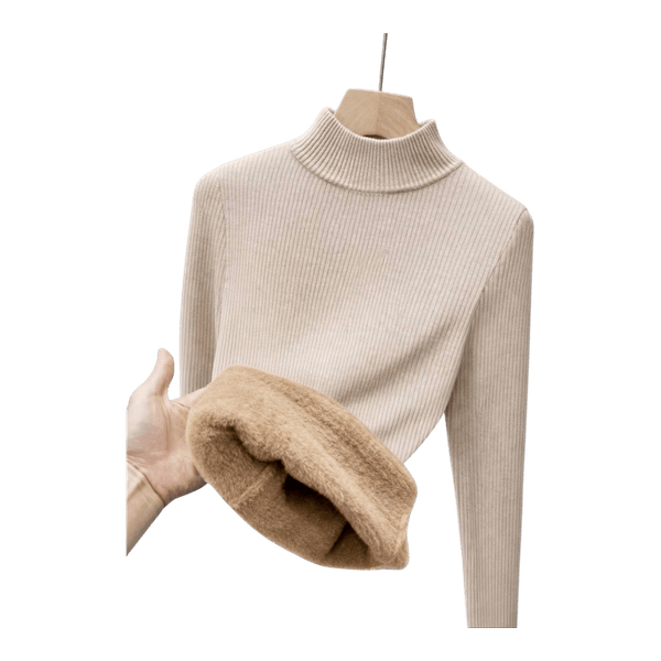 Beige ribi kampsun