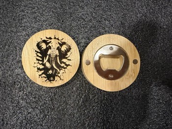 Elephant wood bottle opener