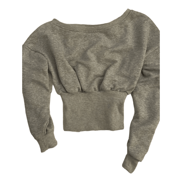 Grey off shoulder sweatshirt