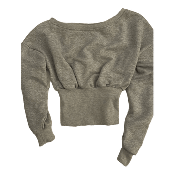 Grey off shoulder sweatshirt