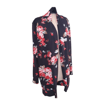 Ruusukuvioinen neuletakki cardigan