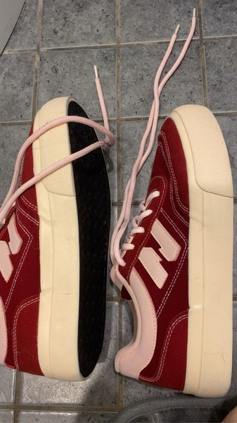Red sneakers