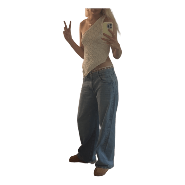 Blue denim jeans