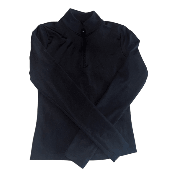 Black quarter zip sports top