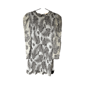 Sandro Blue floral smocked dress