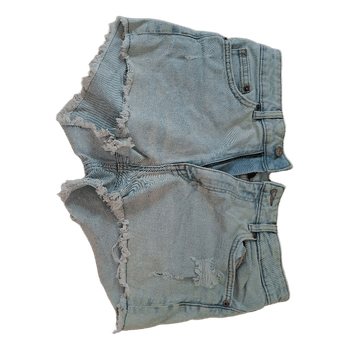 Light blue denim shorts