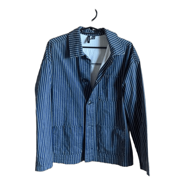 Blue striped jacket