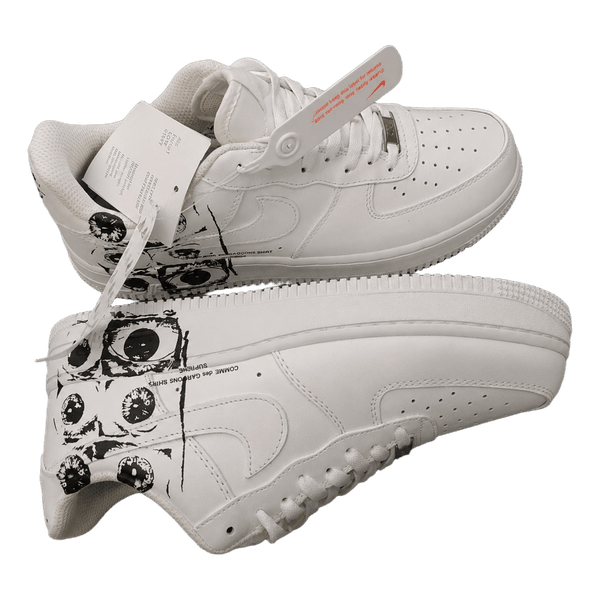 White Nike graphic sneakers