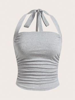 Ruched halter top
