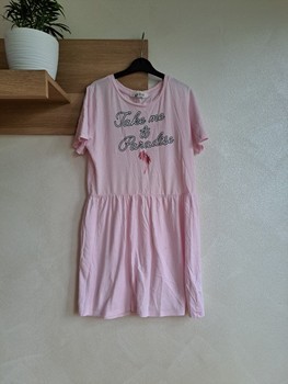 Pink printed cotton dress