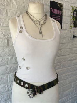 Diy tank top with eyelets (custom) 🤍