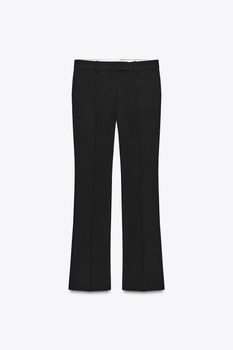 low waist straight trousers