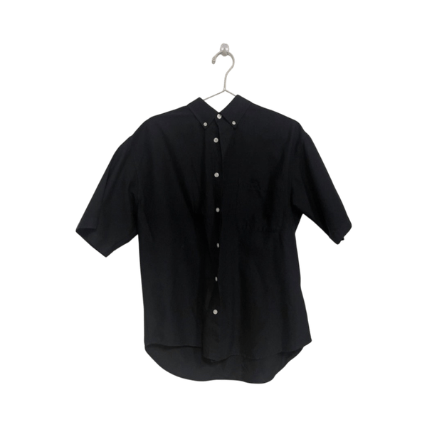Black button-down shirt