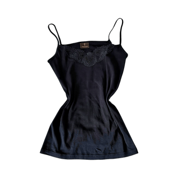 Black lace trim camisole top