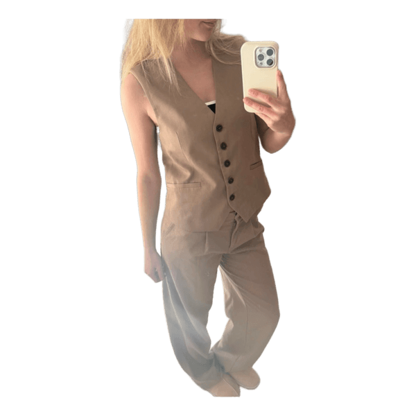 Beige vest og buksesæt