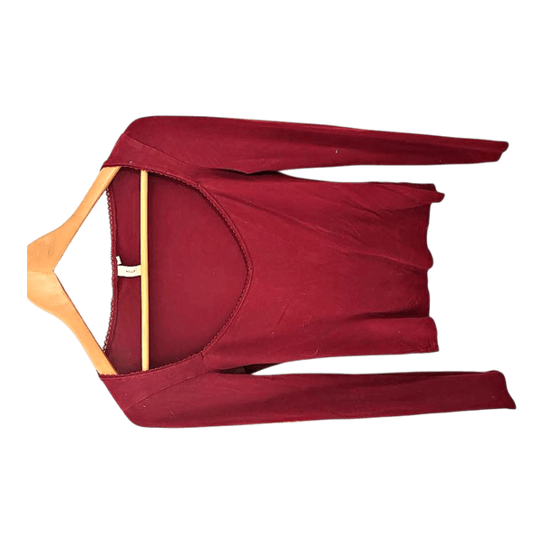 Wine red long sleeve top