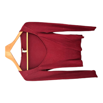 Wine red long sleeve top