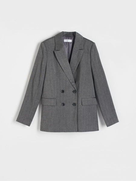 Grey herringbone blazer
