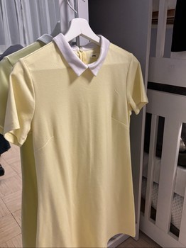 Yellow collared mini dress