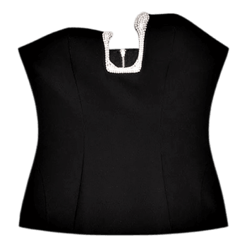 Black embellished corset top