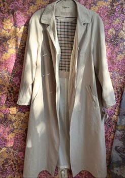 Long oversize trenchcoat Grey beige vintage y2k