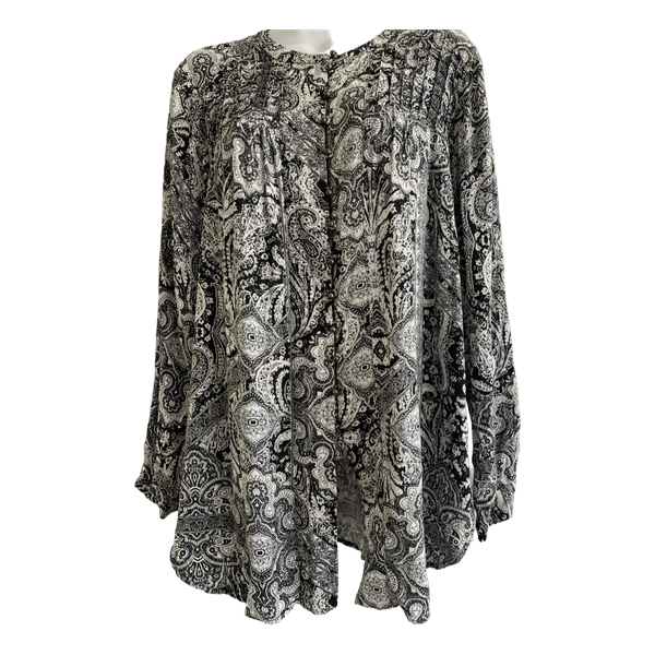 Blue Illusion paisley blouse