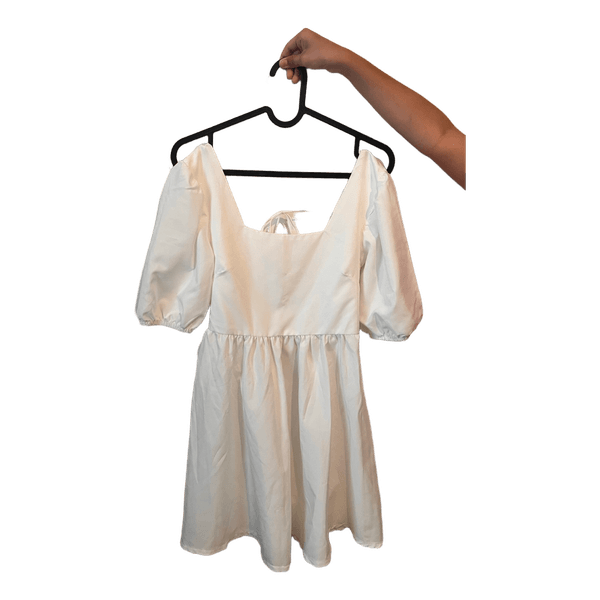 White mini dress