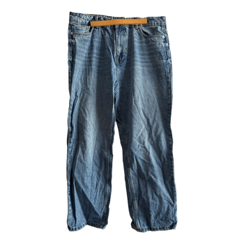 Blue wide leg jeans